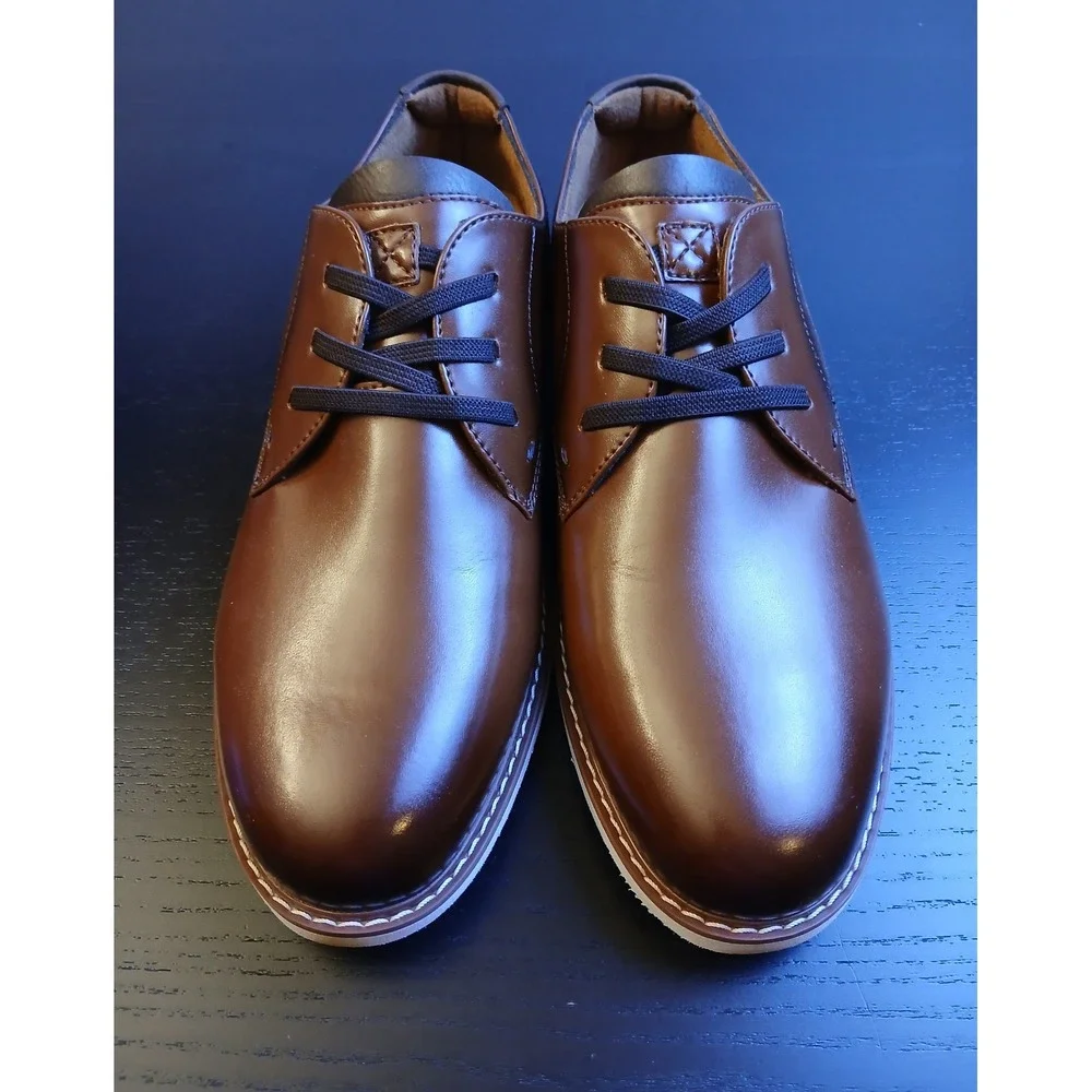Florsheim Kids Vibe PT Ox Jr Cognac Brown Dress Shoes 6.5 M 16699221 Memory Foam